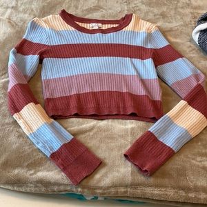 Striped Crop-top Sweater